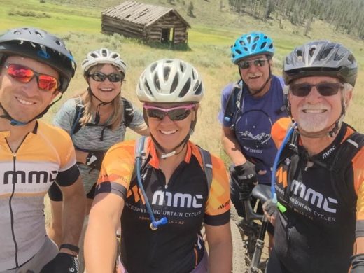 Tim Evie Bruce and Sylvia riding in Breckenridge CO