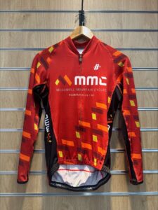 MMC Long Sleeve Zip-up Jersey – available in Men’s and Women’s from sizes small to 2XL Red